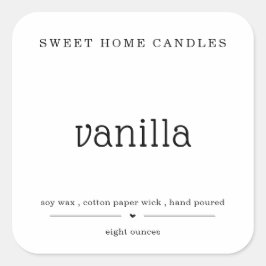 キャンドルラベルパーソナライズされたの四角いシール スクエアシール