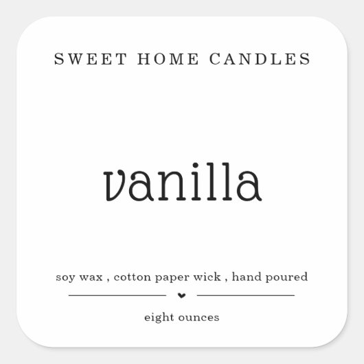 キャンドルラベルパーソナライズされたの四角いシール スクエアシール (正面)