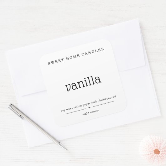 キャンドルラベルパーソナライズされたの四角いシール スクエアシール (封筒)