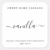 キャンドルラベルパーソナライズされたの四角いシール スクエアシール (正面)