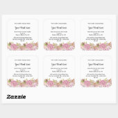 キャンドルラベルパーソナライズされたフローラ香りバラ スクエアシール (シート)