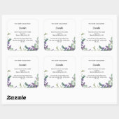 キャンドルラベルパーソナライズされたラベンダーユーカリ スクエアシール (シート)