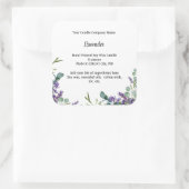 キャンドルラベルパーソナライズされたラベンダーユーカリ スクエアシール (バッグ)