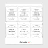 キャンドルラベルビニルデザイン シール (シート)