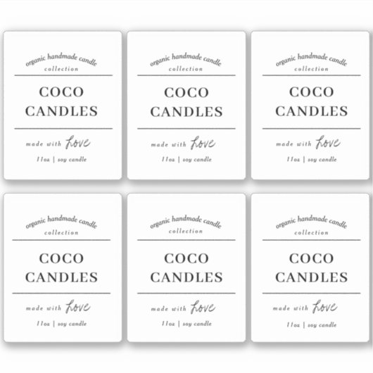 キャンドルラベルビニルデザイン シール (正面)