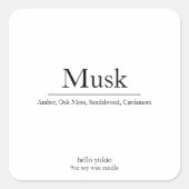 キャンドルラベルミニエレガントマリストSquare Soy Wax スクエアシール (正面)