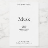 キャンドルラベルミニマリスト強シンプル大豆ワックス贈り物 フードラベル (シングルラベル)