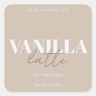 キャンドルラベルミニマルテンプレートカスタマイズ可能ラベル スクエアシール