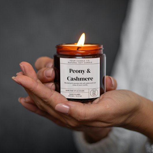 キャンドルラベルミニマルテンプレートカスタマイズ可能ラベル スクエアシール