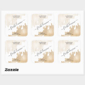 キャンドルラベルモダンハニカム蜜蝋 スクエアシール (シート)