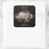 キャンドルラベルモダン高級グリッター瓶 スクエアシール (バッグ)