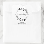 キャンドルラベル素朴ラベンダーリース瓶ラベル スクエアシール (バッグ)