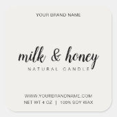 キャンドルラベル編集可能製品ラベル スクエアシール (正面)