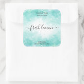 キャンドルラベル製品アクアブルーjarラベル スクエアシール (バッグ)