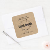 キャンドルラベル製品ラベルクラフト紙jarラベル スクエアシール (封筒)