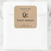 キャンドルラベル製品ラベルクラフト紙jarラベル スクエアシール (バッグ)