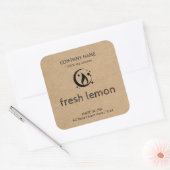 キャンドルラベル製品ラベルクラフト紙jarラベル スクエアシール (封筒)