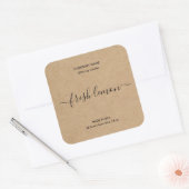 キャンドルラベル製品ラベルクラフト紙jarラベル スクエアシール (封筒)