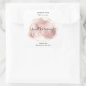 キャンドルラベル製品ラベルティール（緑がかった色）jarラベル スクエアシール (バッグ)