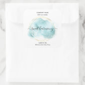 キャンドルラベル製品ラベルティール（緑がかった色）jarラベル スクエアシール (バッグ)