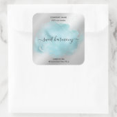 キャンドルラベル製品ラベルティール(緑がかった色)jarラベル スクエアシール (バッグ)