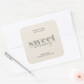 キャンドルラベル製品ラベルモダンミニマリストSage スクエアシール (封筒)