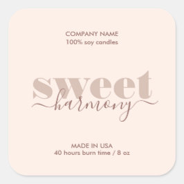 キャンドルラベル製品ラベルモダンミニマル スクエアシール