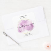 キャンドルラベル製品ラベル紫の瓶ラベル スクエアシール (封筒)