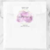 キャンドルラベル製品ラベル紫の瓶ラベル スクエアシール (バッグ)