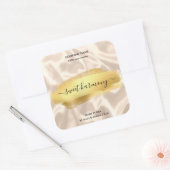 キャンドルラベル製品ラベル絹金ゴールド瓶ラベル スクエアシール (封筒)