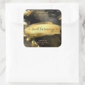 キャンドルラベル製品ラベル黒金ゴールドjarラベル スクエアシール (バッグ)