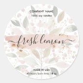 キャンドルラベル製品赤面ピンク金ゴールド瓶ラベル ラウンドシール (正面)