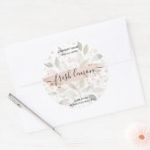 キャンドルラベル製品赤面ピンク金ゴールド瓶ラベル ラウンドシール (封筒)