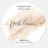 キャンドルラベル製品赤面ピンク金ゴールド瓶ラベル ラウンドシール (正面)