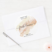 キャンドルラベル製品赤面ピンク金ゴールド瓶ラベル ラウンドシール (封筒)