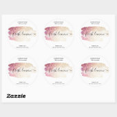 キャンドルラベル製品赤面ピンク金ゴールド瓶ラベル ラウンドシール (シート)