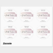 キャンドルラベル製品赤面ピンク金ゴールド瓶ラベル ラウンドシール (シート)