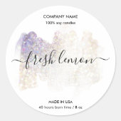 キャンドルラベル製品赤面ピンク金ゴールド瓶ラベル ラウンドシール (正面)