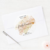 キャンドルラベル製品赤面ピンク金ゴールド瓶ラベル ラウンドシール (封筒)