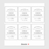 キャンドルラベル透明ビニルデザイン シール (シート)