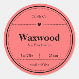 キャンドルラベル、食品ラベル、ラベルデザイン ラウンドシール