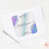 キャンドルラモダンベミニマルル虹色 スクエアシール (封筒)