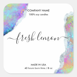 キャンドルラモダンベミニマルル虹色 スクエアシール