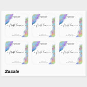 キャンドルラモダンベミニマルル虹色 スクエアシール (シート)