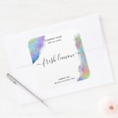 キャンドルラモダンベミニマルル虹色 スクエアシール (封筒)