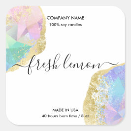 キャンドルラモダンベミニマルル虹色 スクエアシール