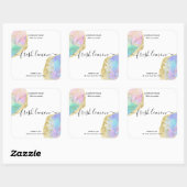 キャンドルラモダンベミニマルル虹色 スクエアシール (シート)