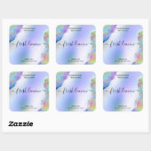 キャンドルラモダンベミニマルル虹色 スクエアシール (シート)