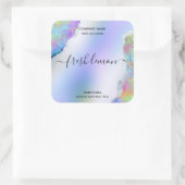 キャンドルラモダンベミニマルル虹色 スクエアシール (バッグ)