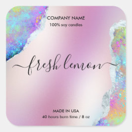 キャンドルラモダンベミニマルル虹色 スクエアシール